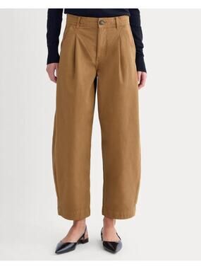 NWT Everlane The Everywhere Pleated Barrel Trouser Pants Toffee Women's Size 8
